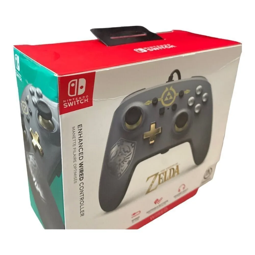 NINTENDO SWITCH ENHANCED WIRED CONTROLLER‎ LEGEND OF ZELDA HYLIAN SHIELD POWERA”